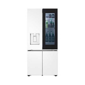 [Subscribe] 612l French Door Fridge with InstaView & Water Dispenser in White Glass Finish