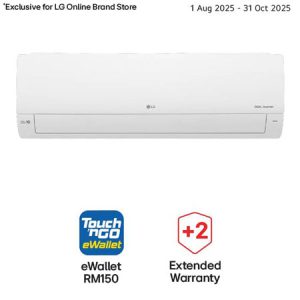 1.0HP Penyaman Udara Premium Dual Inverter dengan Ionizer dan ThinQ™ Fungsi (S3-Q09JAPPA.ATWGSE1)